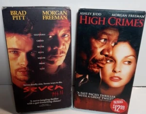 Morgan Freeman, Brad Pitt, Ashley Judd, Seven & High Crimes 2 VHS Tapes - Imagen 1 de 3