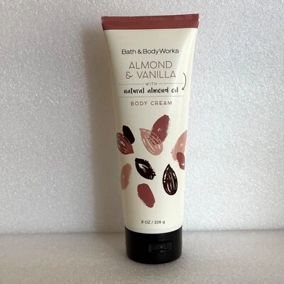 Bath and Body Works Almond & Vanilla Body Cream 8 Oz. Rare Retired NEW - image 1 of 4