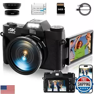 4K Digital Camera for Photography Autofocus 56MP 16X Digital Zoom with WiFi 3 - Picture 1 of 5