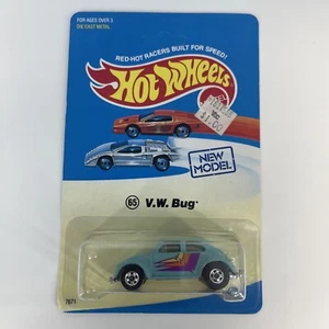 Hot Wheels HW No 65 VW Bug on experimental card BW Malaysia blue, UNPUNCHED - Picture 1 of 10