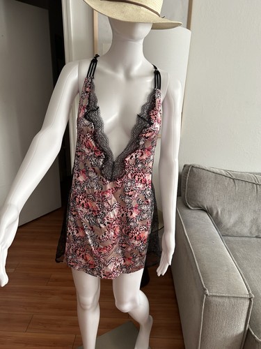 UNDERCOVER Victoria's Secret Y2k mini abito slip anni 90 sexy lingerie farfalla pizzo rete M