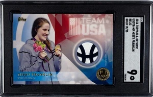 2016 Topps MISSY FRANKLIN RARE GOLD Serial #19/25 SGC Graded 9 MT Relic Card - Picture 1 of 2