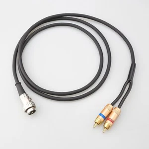NAIM 5 Pin Din Twist Lock to RCA Phono Cable Stereo Cable Pure OFC 1m - Picture 1 of 9