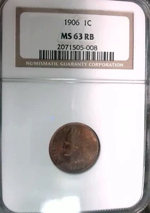 1906 Indian Head Cent MS 63 Penny 1c Coin - Picture 1 of 4