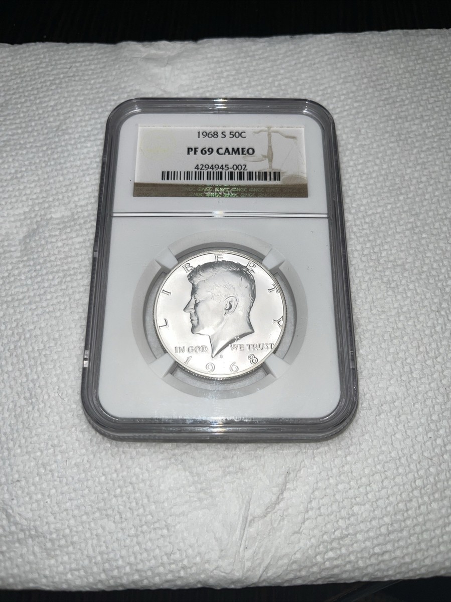 準最高鑑定 PF69 ケネディ 1968 ハーフダラー 銀貨 コイン NGC USA 50セント銀貨 ケネディ ハーフダラー 1968年銘 準未品