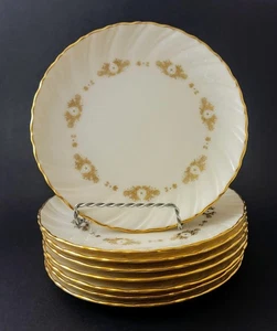 Lenox "Golden Wood" Salatteller - 8er Set - 7 7/8" Elfenbein mit Goldintarsien - Bild 1 von 6