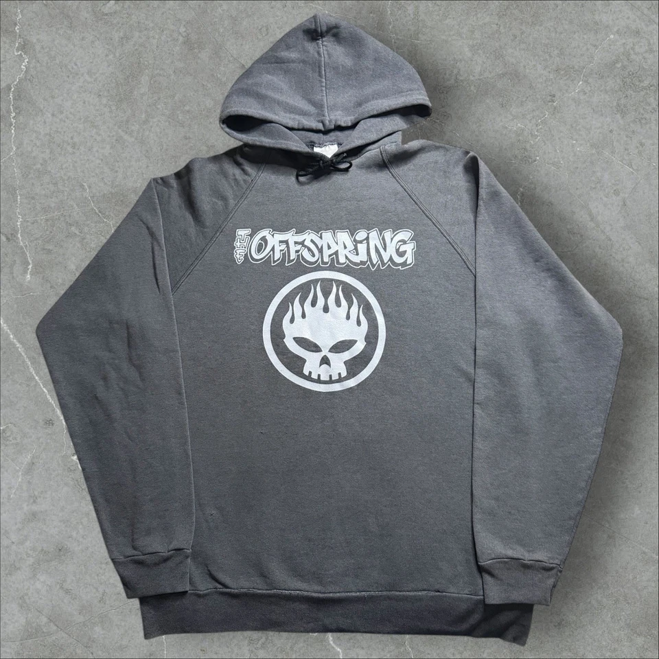Vintage 90s/00s The Offspring Hoodie European Screen Stars Gray XL - image 1 of 4