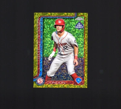 2025 Topps Pro Debut Cromo Charlie Condon #PDC-64 Gold Sparkle Refractor 25/50 Foto 1 de 2