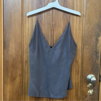 J Brand 100% silk Graphite Gray Women's shell, camisole, tank top (M) - Image 1 of 4
