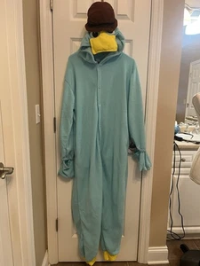 Perry el Ornitorrinco Adulto Unisex L 1 Pieza Disfraz Halloween Pijama Phineas Ferb - Imagen 1 de 15