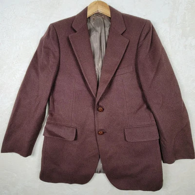 Jaqueta Lanvin Paris Masculina Tamanho 40 Cabelo de Camelo Roxo Blazer 2 Botões Casaco Esportivo - Imagem 1 de 4