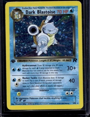 2000 Pokemon Team Rocket First Edition Dark Blastoise Holo #3/82 - Image 1 of 2