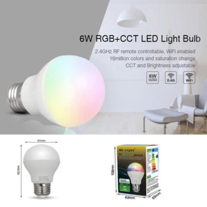 E27 6W RGB+CCT LED bombilla teléfono móvil inteligente APLICACIÓN WIFI AC85V-265V luz led - Imagen 1 de 4