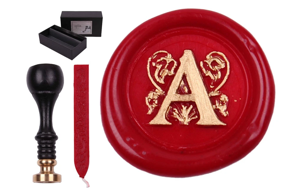 Siegelset SIGILLUM GRAVUR 1 BUCHSTABE INCL. SIEGELWACHS + GESCHENKKARTON - Bild 1 von 1