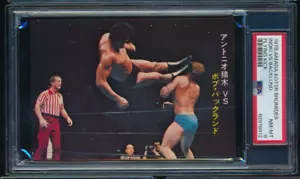 1978 Amada Kotsr Bromides Antonio Inoki vs Bob Backlund kick PSA 8 highest - Picture 1 of 2