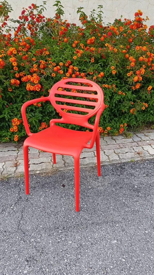Sedia Sonia Rossa in polipropilene impilabile - Immagine 1 di 1