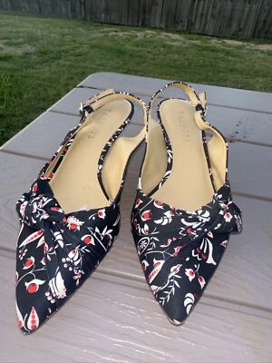 Zapatos halógenos * florales de tacón de gatito talla 6,5 Foto 1 de 4