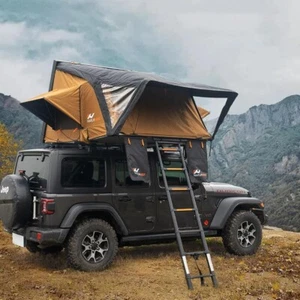 Naturnest Aluminum Hard Shell Car Roof Top Tent with Top Roof Rack Fits SUV Jeep - Picture 1 of 22