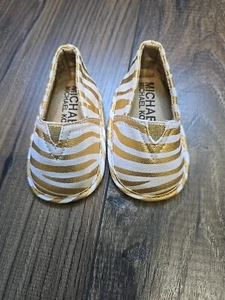 MK Michael Kors Baby Deck Shoes Gold Multi Size US 1 - Picture 1 of 6