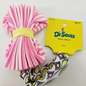 Dr Seuss Pink Bow Headbands 2 Pc Colorful Stretch Hair Wrap Child Adult NEW - Picture 1 of 5