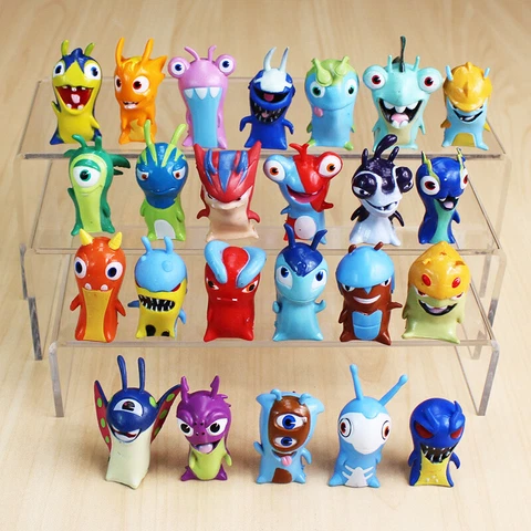 24pcs Fun Slugterra Action Figures Cake Toppers Doll Kids Baby Boy Girl Toy Gift Cover