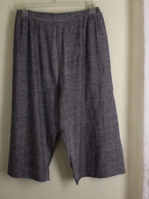 Pantalones Cortos Capris Eskandar Talla 3 GRIS Jeans Playa 18" Entrepierna Elastizados Foto 1 de 4