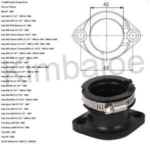 Polaris Indy 400 440 500 600 650 & Listed Carburetor Intake Flange Boot - Picture 1 of 1