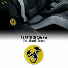 Autocollants 3D pour Sièges Fiat 500 Abarth, Jaune Scorpion, 2 Pièces,...