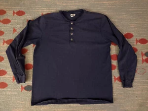 Vintage Bert Pulitzer Men’s XL Navy Blue Long Sleeve Shirt Classic 4 Button XL - Picture 1 of 7