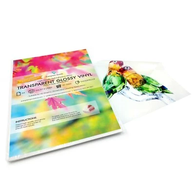 EVERGREEN GOODS A4 Self Adhesive Waterproof Low Opacity Vinyl Stickers Printable Glossy Labels