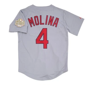 Yadier Molina St. Louis Cardinals 2011 World Series Road Jersey Men's (S-3XL) - Picture 1 of 4