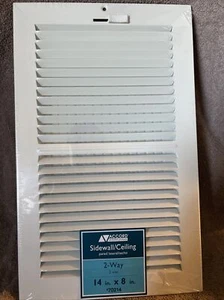 Accord Sidewall/Ceiling Register Vent 2 Way 14" X 8" #70214 - Picture 1 of 4