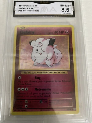 Pokemon XY Evolutions 2016 Clefairy 63/108 Holo GMA 8.5 Near Mint PSA - Image 1 of 2