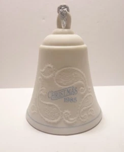 Hallmark Christmas Ornament Mother & Dad Porcelain Bell 1985 - Picture 1 of 10