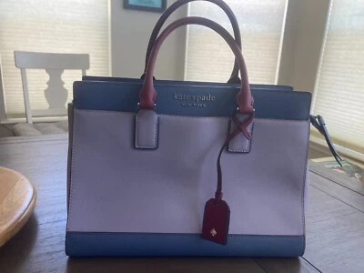 Cartera grande Kate Spade Cameron en azul lila granate Foto 1 de 4