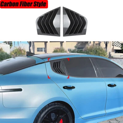 Cubierta de persiana de ventana de ventilación lateral con aspecto de carbono para Kia Stinger 2017-2023 Foto 1 de 4