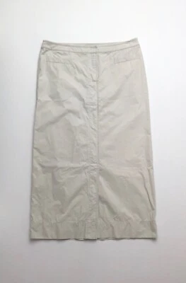 Maxi Falda Beige Caqui Gorpcore Exterior Y2K Años 2000 Peso Pesado Nylon con Abertura L 12 Foto 1 de 4