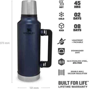 Botella aislada al vacío Stanley Classic XL 1,9 L (2 cuartos) frasco anochecer azul - Imagen 1 de 4