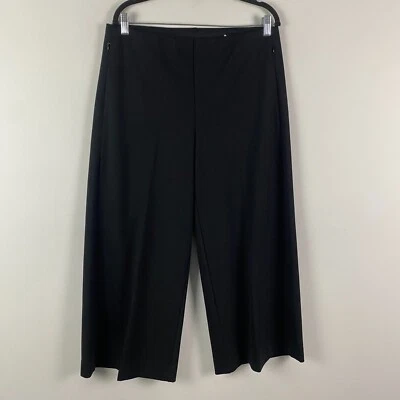 Pantalones Cortos Chicos Juliet Ponte Pierna Ancha Talla 2 EE. UU. 12 Grandes Negros Pull On Foto 1 de 4