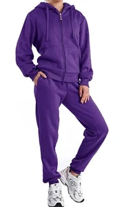 Tracksuit Womens 2 Piece Outfits Sweatshirt Jogger Sweatpants Set Full Zip XL - Picture 1 of 4