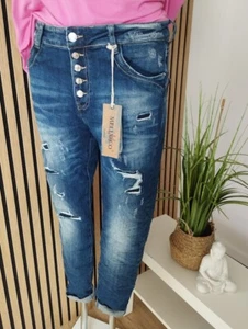 ❤️ Made in Italy MELLY & CO Boyfriend Baggy  JEANS Hose MC7263 fällt eng aus - Bild 1 von 9