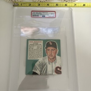 1952 Red Man Baseball Card No Tab of Saul Rogovin Chicago White Sox PSA 2 (Good)
