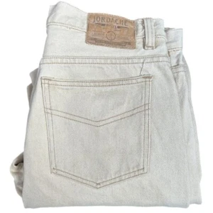 Jordache Vintage Cream Denim Men's Jeans Straight Leg Regular Fit Size 32x29 - Picture 1 of 14