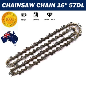 CHAINSAW SEMI CHISEL CHAINS 3/8LP 050 57DL FOR 45CC ROK 400MM 16" BAR AU - Picture 1 of 4