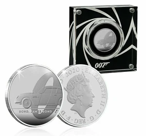 2020 Silver Proof James Bond Coin £1 UK Limited Edition - Half Ounce 1/2 0z NEW - Picture 1 of 8