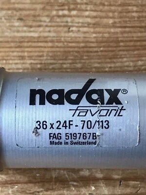 NOS NEW Nadax Bottom Bracket Favorit ITA 70mm 36x24F 113mm FAG 519767B RETRO VTG - Image 1 of 4