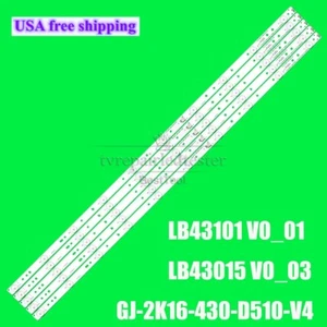 LED Strips For Philips Lb43101 LB43015 43PFS4131 43PFS5531 43PUT4900 43PUF6701 - Picture 1 of 9