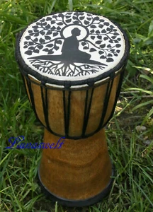 Pequeño motivo Djembe Buda altura 24 cm - Imagen 1 de 2