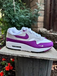 Nike Air Max 1 'Bold Berry' White/Bold Berry/Grey HF1194-101 Womens 7 Mens 5.5 - Picture 1 of 8
