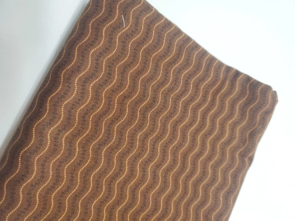Ткань Jo Morton Andover Коричневая Волнистая Полоса Репродукция Шитье Одеяло ОДИН ЯРД - Изображение 1 из 1